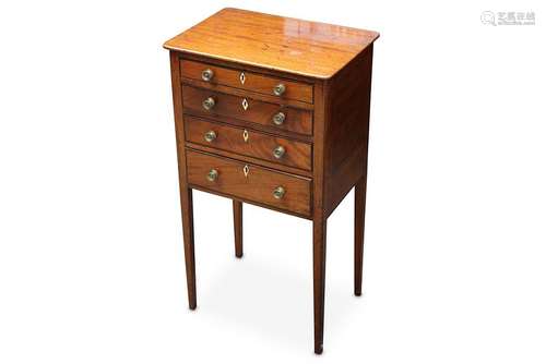 A 19th century mahogany graduated four drawer side