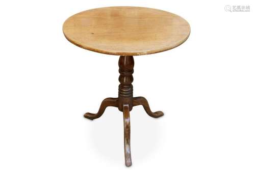 A 19th century mahogany circular tilt top table