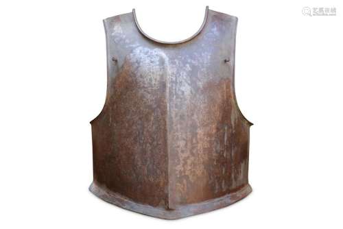 A heavy reproduction Medieval steel armour breastplate
