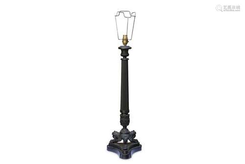 A Regency style bronze table lamp base