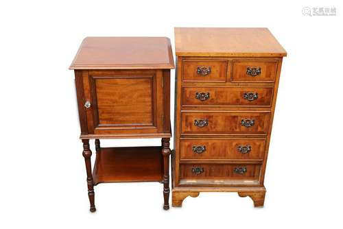 A Victorian mahogany bedside cabinet