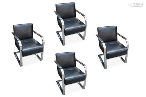 A good set of Ralph Lauren black leather chairs