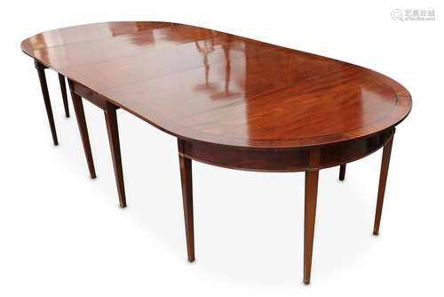 A George III mahogany D end dining table