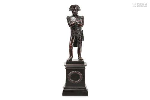 A 19th century bronze figure of Napoleon