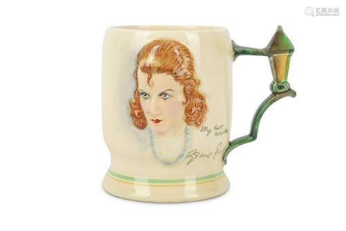 A Crown Devon Fieldings mechanical musical china mug