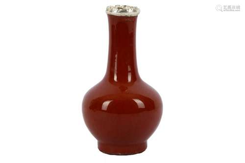 A Chinese ox blood glazed vase