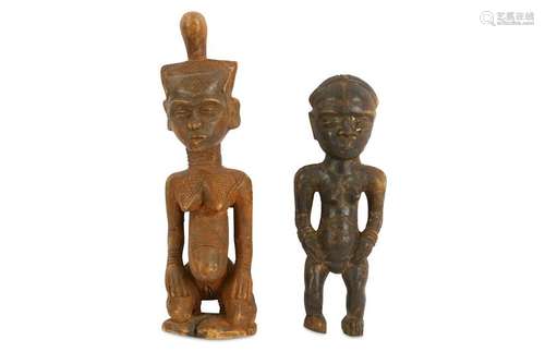 TWO TRIBAL WOOD FIGURES