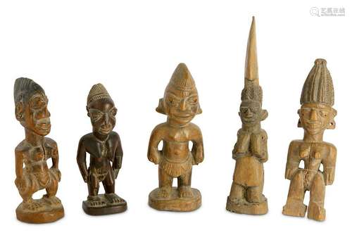 A GROUP OF IBEJI FIGURES