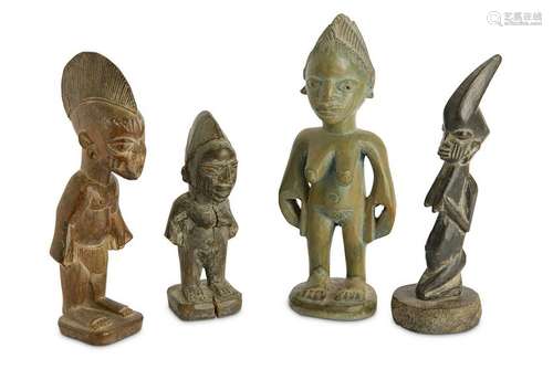 A GROUP OF IBEJI FIGURES