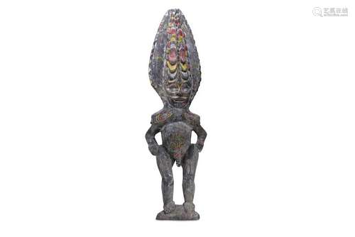 A PAINTED PHALLIC FIGURE, PAPUA NEW GUINEA