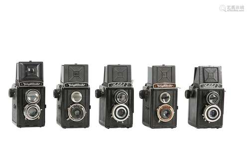 A Group of Bakelite TLR Cameras