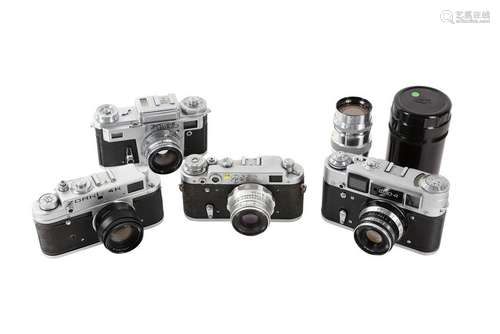 A Selection of Russian Rangefinder Cameras & Lenses