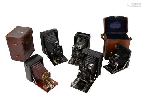 A Tray of Folding Plate Cameras