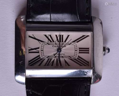 A BOXED CARTIER WRISTWATCH. 3.75 cm wide, 23 cm long