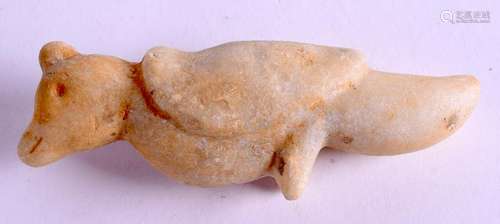 A CENTRAL ASIAN STONE IDOL. 8.5 cm x 3.5 cm.