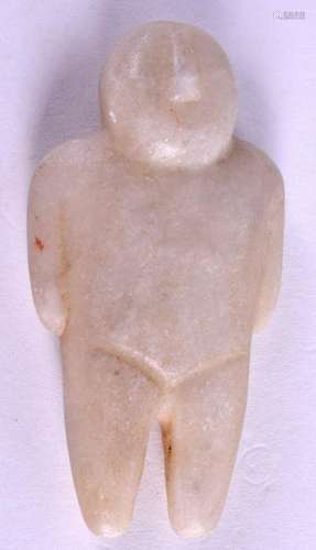 A CENTRAL ASIAN STONE IDOL. 6 cm x 3 cm.