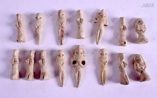 ASSORTED MIDDLE EASTERN ASIAN TERRACOTTA STAMP SEALS.