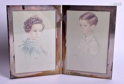 A SILVER PHOTOGRAPH FRAME. 26 cm x 18 cm.