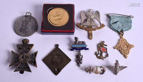 MILITARY MEDALS together with badges etc. (qty)