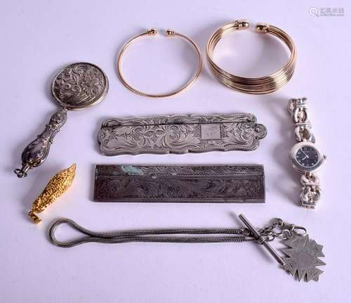 A SILVER MIRROR Watch etc. (qty)