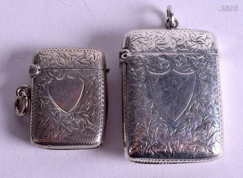 TWO SILVER CASES. (2)