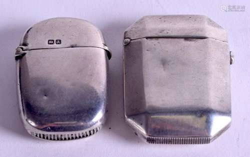 TWO SILVER CASES. (2)