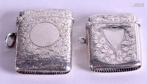 TWO SILVER CASES. (2)