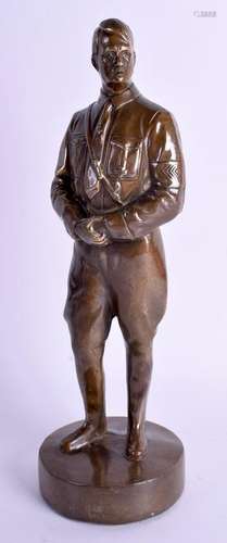 A BRONZE FIGURE OF ADOLF HITLER. 27 cm high.