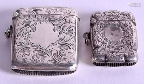 TWO SILVER CASES. (2)