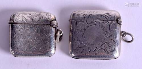 TWO SILVER CASES. (2)