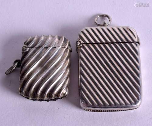 TWO SILVER CASES. (2)