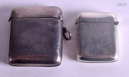 TWO SILVER CASES. (2)