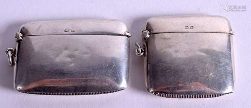 TWO SILVER CASES. (2)