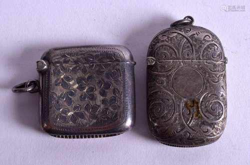 TWO SILVER CASES. (2)