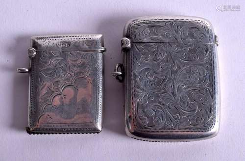 TWO SILVER CASES. (2)