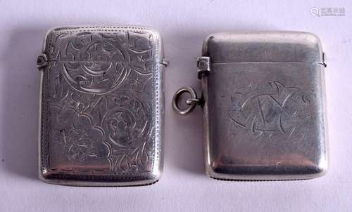 TWO SILVER CASES. (2)