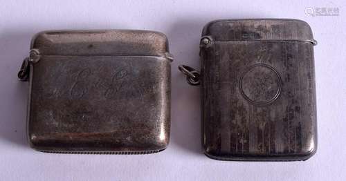 TWO SILVER CASES. (2)