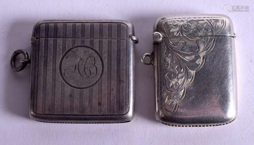 TWO SILVER CASES. (2)