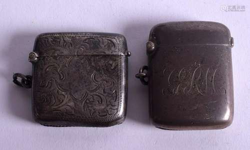 TWO SILVER CASES. (2)