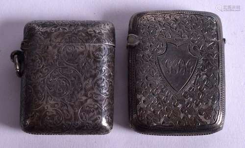 TWO SILVER CASES. (2)