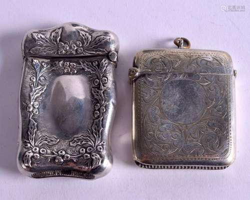 TWO SILVER CASES. (2)