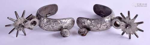 A GOOD PAIR OF 19TH CENTURY SPANISH SILVER OVERLAID