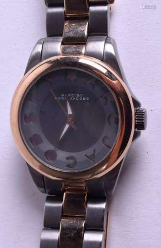 A MARC JABOCS TWO TONE WRISTWATCH. 3.5 cm wide.