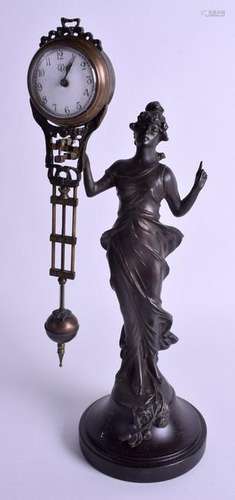 A DIANA MYSTERY CLOCK. 31 cm high.