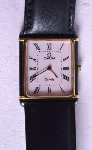 AN OMEGA DE VILLE WRISTWATCH. 2 cm wide.