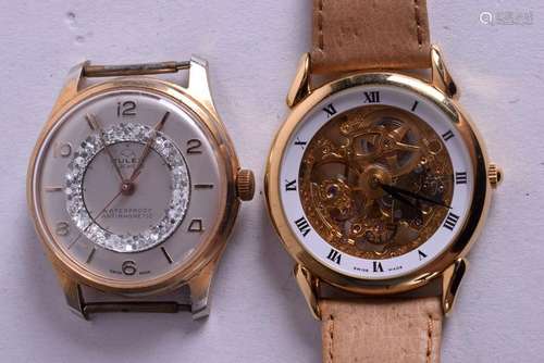 TWO WATCHES one with revolving dial. (2)