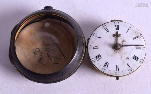 A GEORGE III LONDON VERGE POCKET WATCH with bulls eye