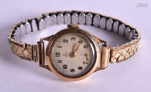 A 9CT GOLD TUDOR WRISTWATCH. 1.75 cm wide.