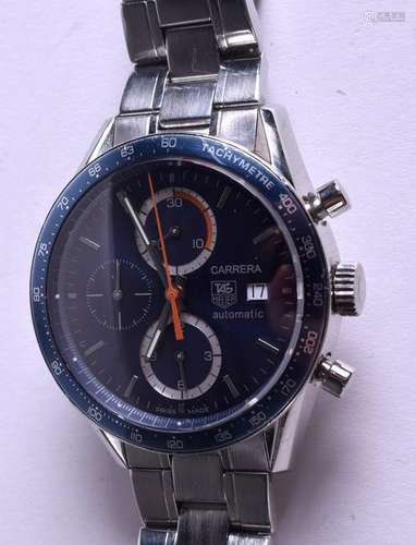 A BOXED TAGHEUER CARRERA AUTOMATIC WRISTWATCH. 4 cm