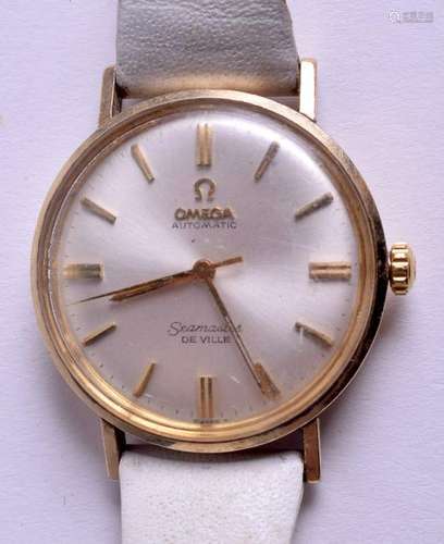 A 14CT GOLD OMEGA AUTOMATIC SEAMASTER DE VILLE